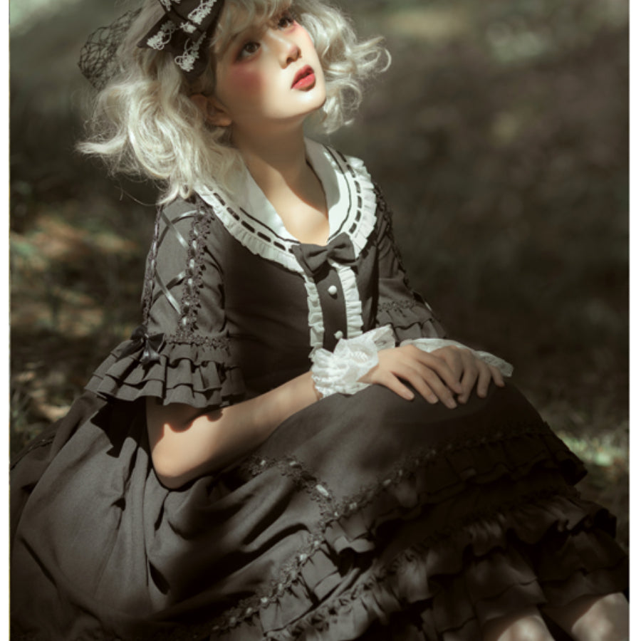 Royal Vintage Gothic Lolita Short Sleeve Dress