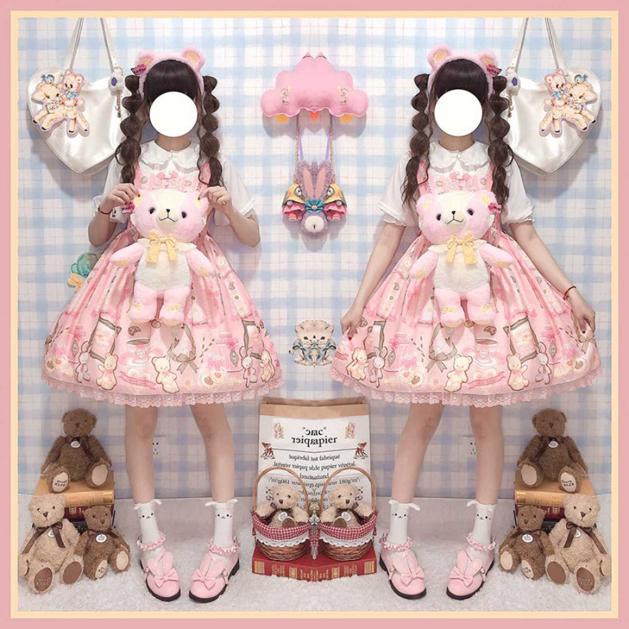 Sweet and Lovely Lolita Crossbody Bear Bag