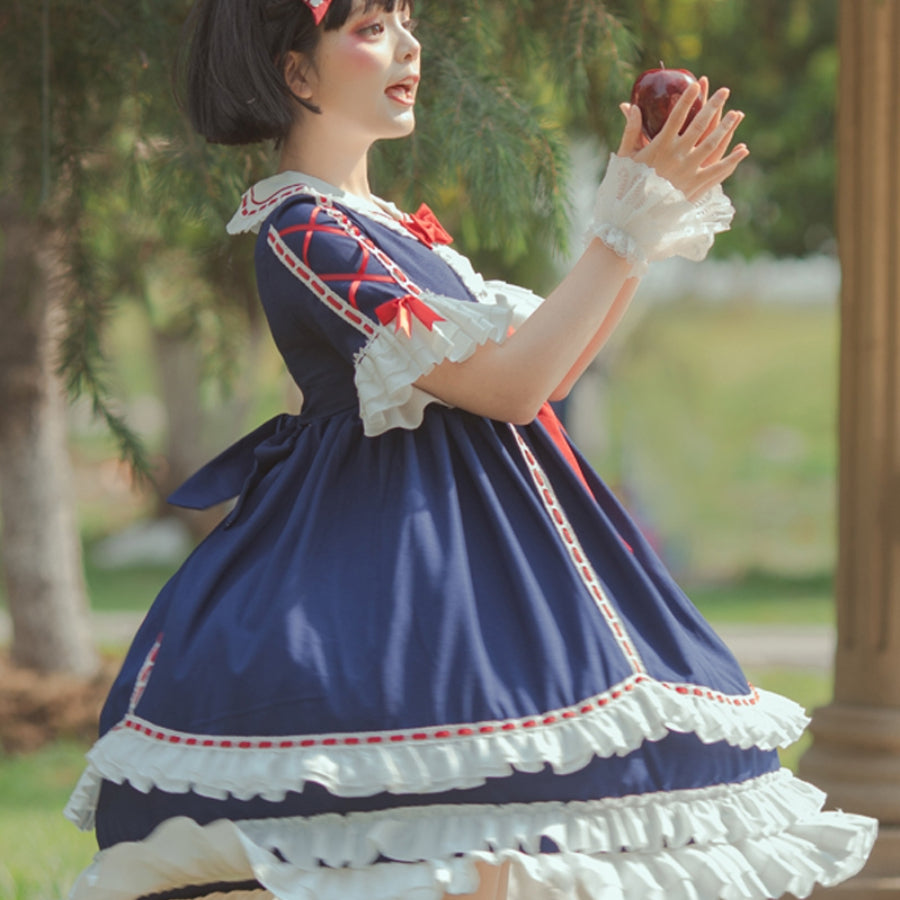 Royal Gorgeous High Waist Lolita Short Sleeve Dress