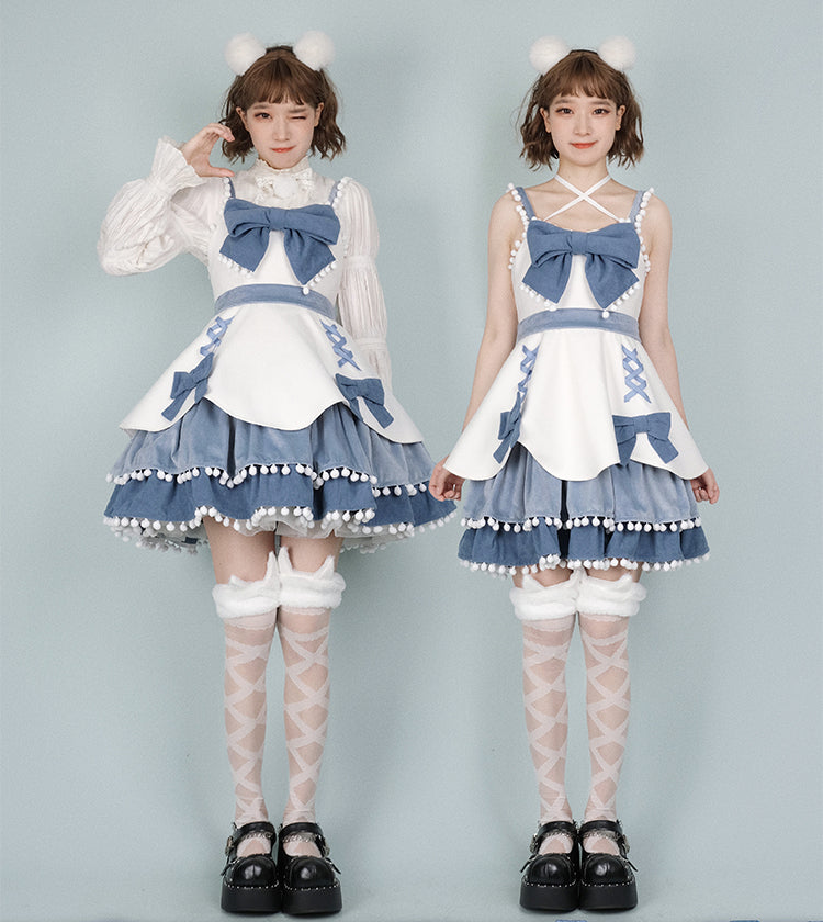 Winter Woolen Bow Sweet and Lovely Lolita Dress