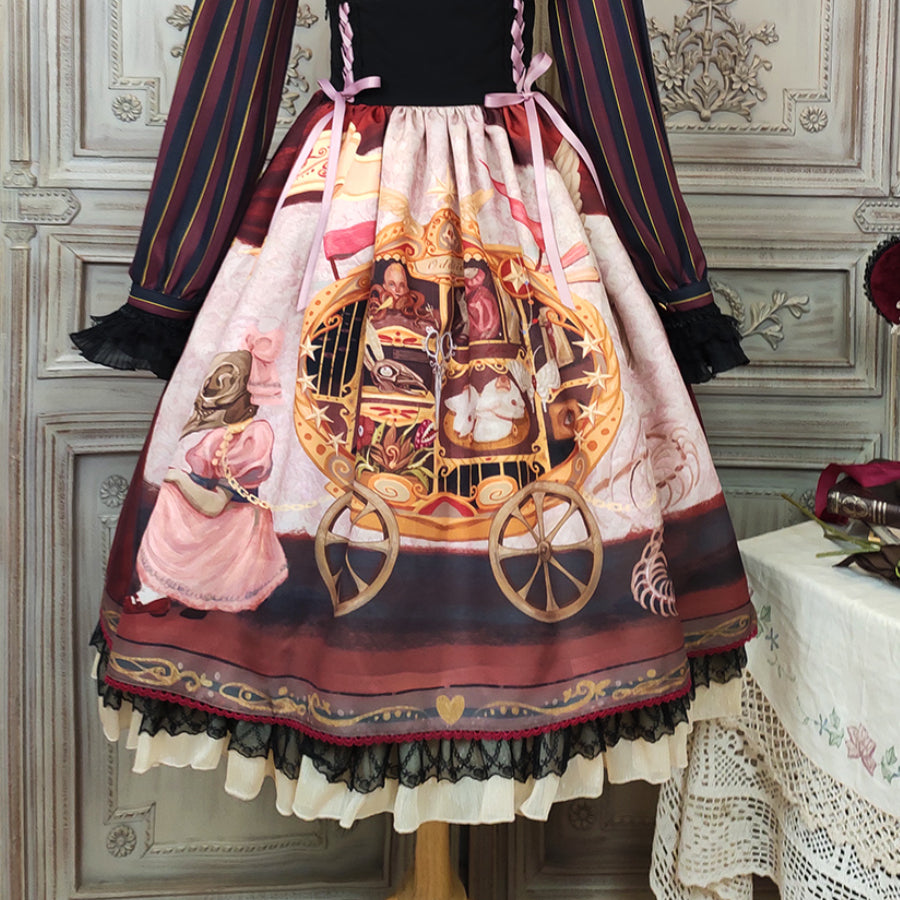 Gorgeous Gothic Lolita Drawstring Slim Skirt