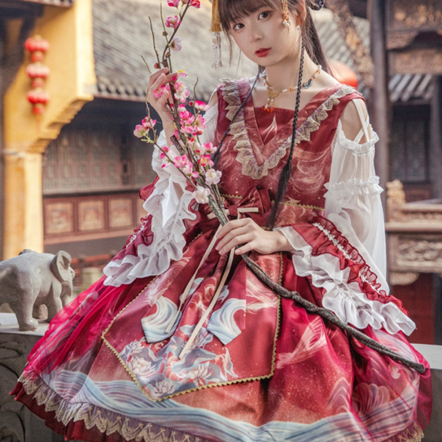 Chinese Style Daily Lolita Long Sleeve Dress