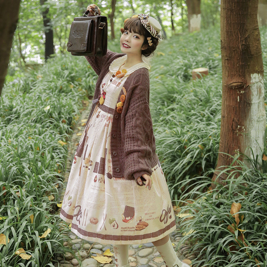 Daily Sweet Lolita Printed Long-sleeved Dress