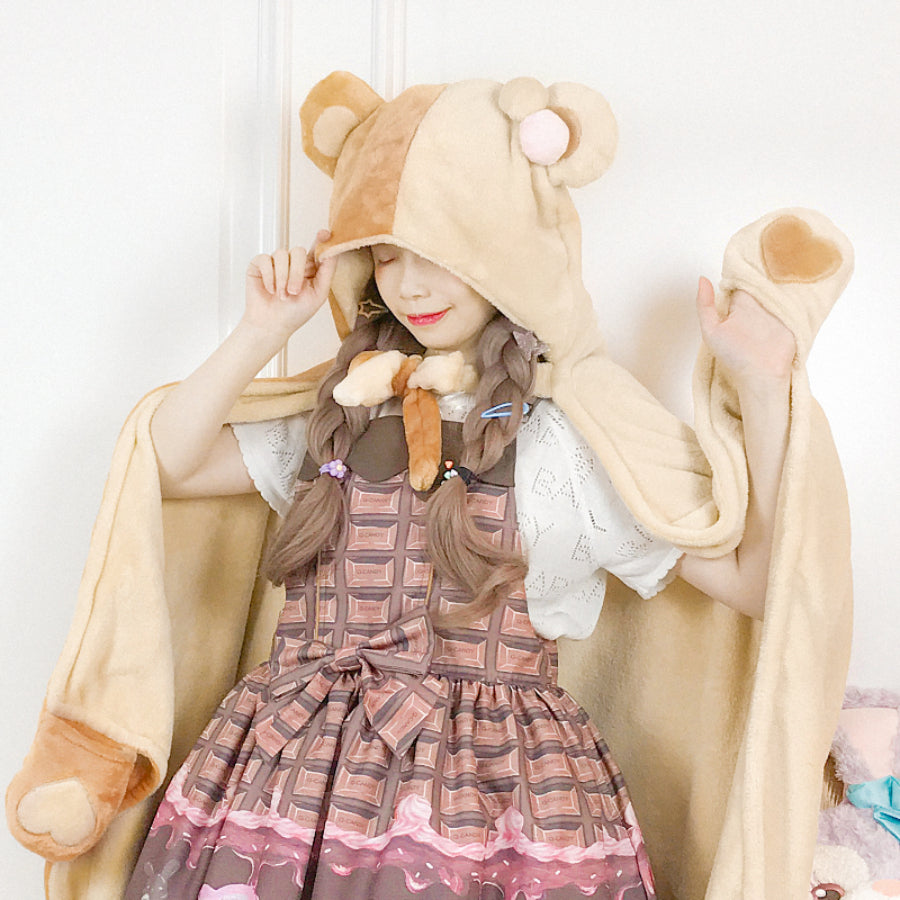 Sweet and Lovely Lolita Bear Woolen Blanket