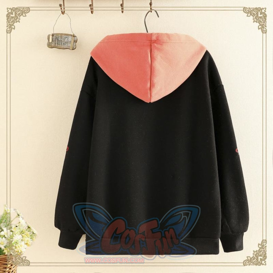 Cartoon Fox Tassel Drawstring Hoodie Mp006245 Sweatshirt