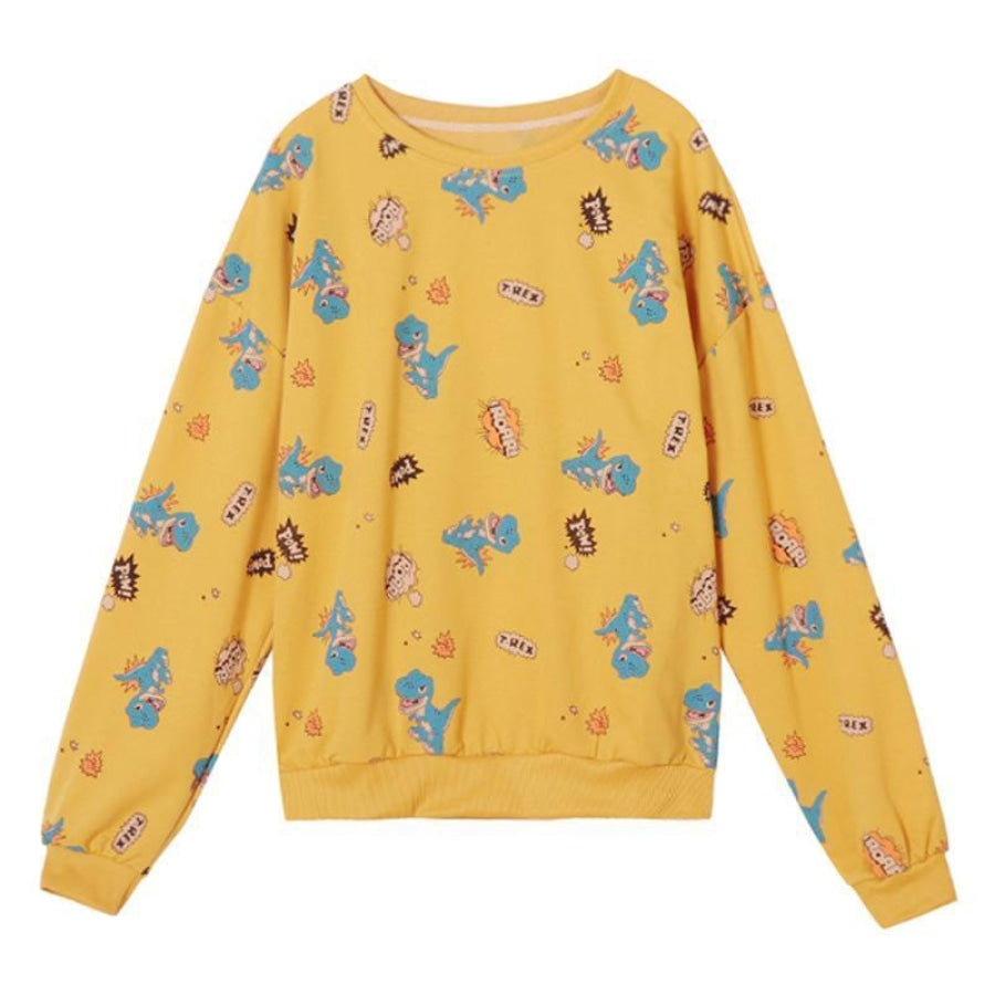 Casual Dinosaur Print Sweatshirt Mp006264