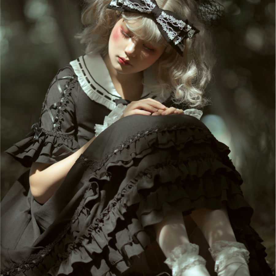 Royal Vintage Gothic Lolita Short Sleeve Dress