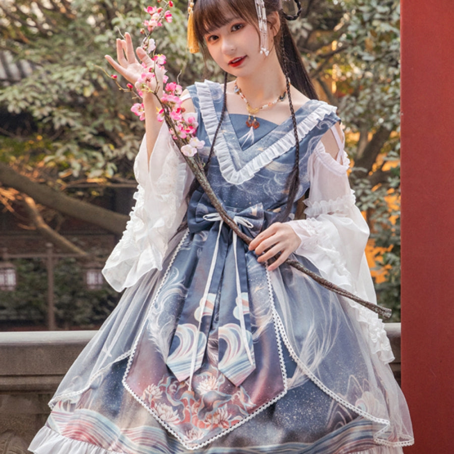 Chinese Style Daily Lolita Long Sleeve Dress