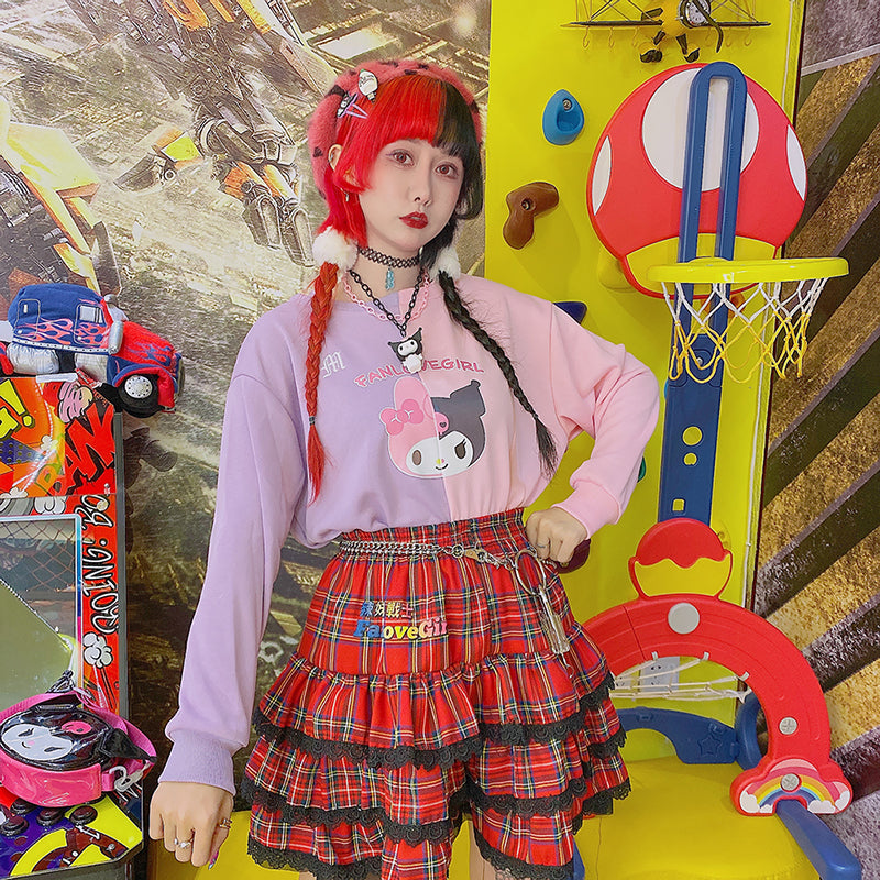 Harajuku Fashion Hot Girl Sexy Style Plaid Skirt - cosfun