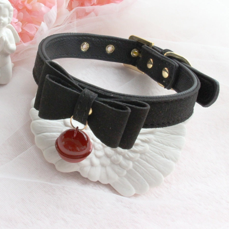 Cute Bow Small Bell Wristband Anklet Armlet Suede Bracelets Choker J40783