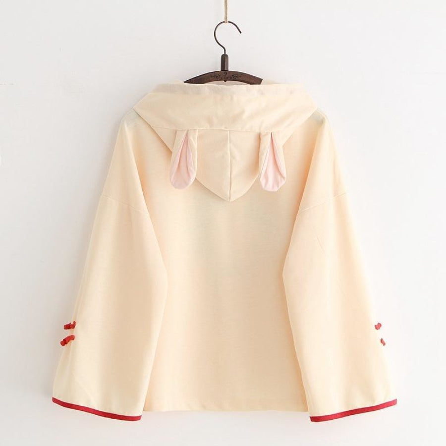 Cute Bunny Print Japanese Drawstring Hoodies J40014 Hoodie