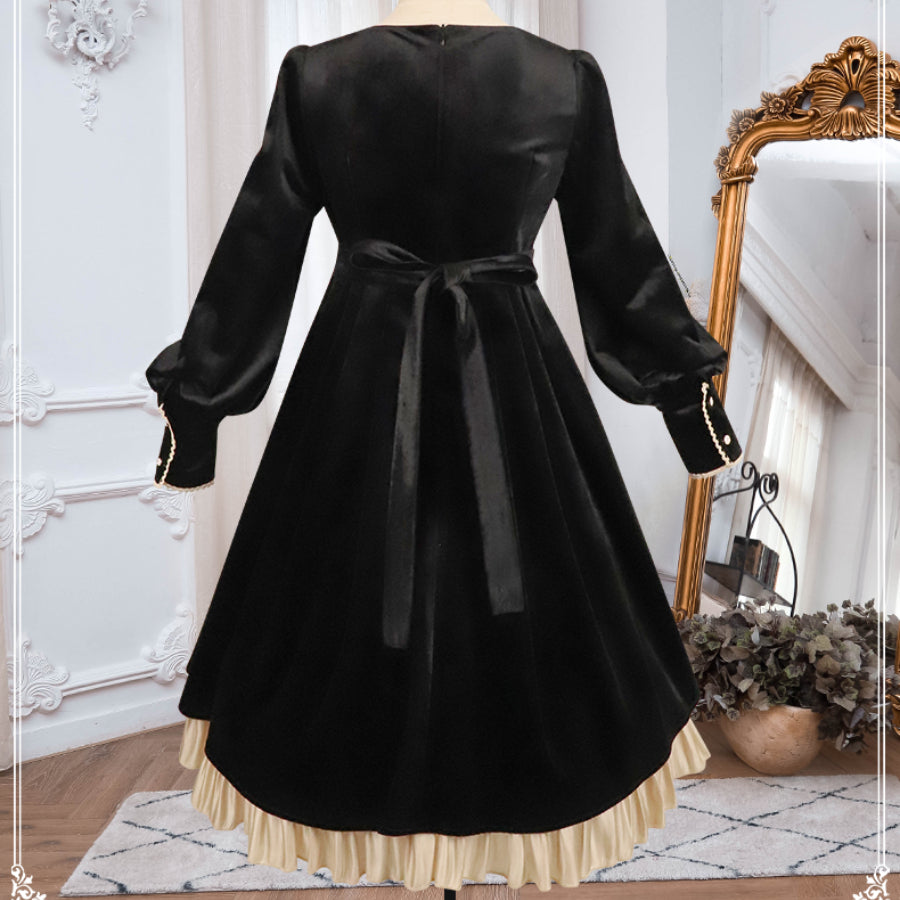 Elegant Autumn Winter Lolita Long-sleeved Dress