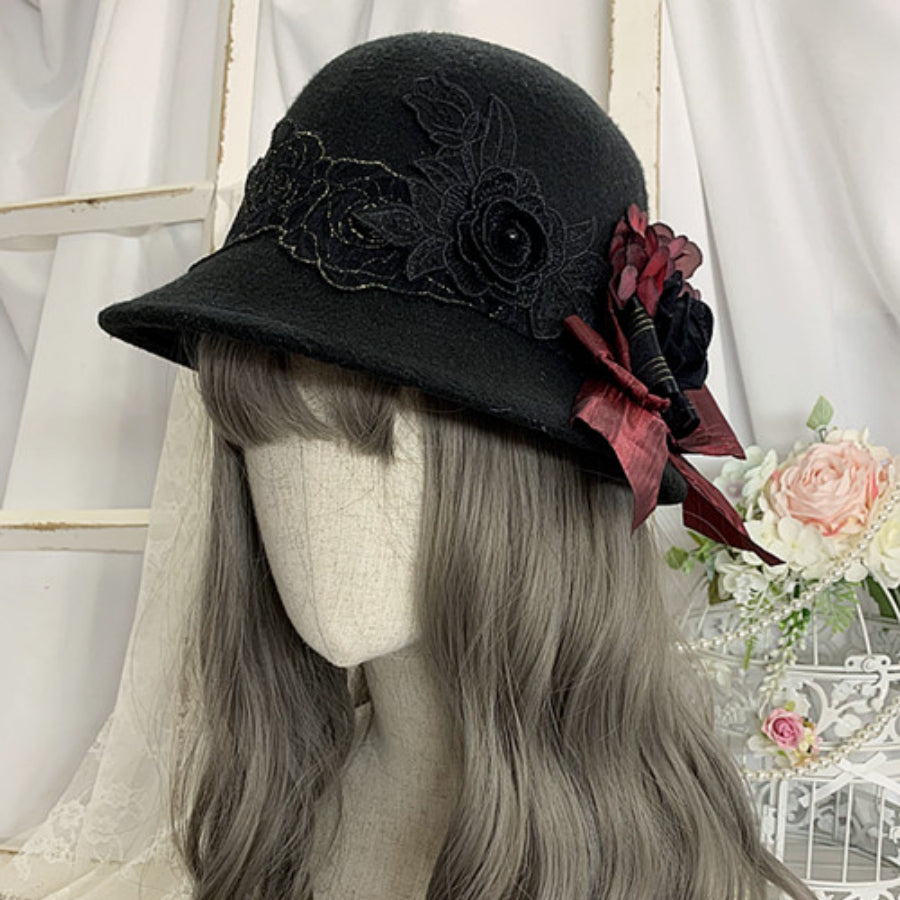 Original Vintage and Elegant Lolita Woolen Hat