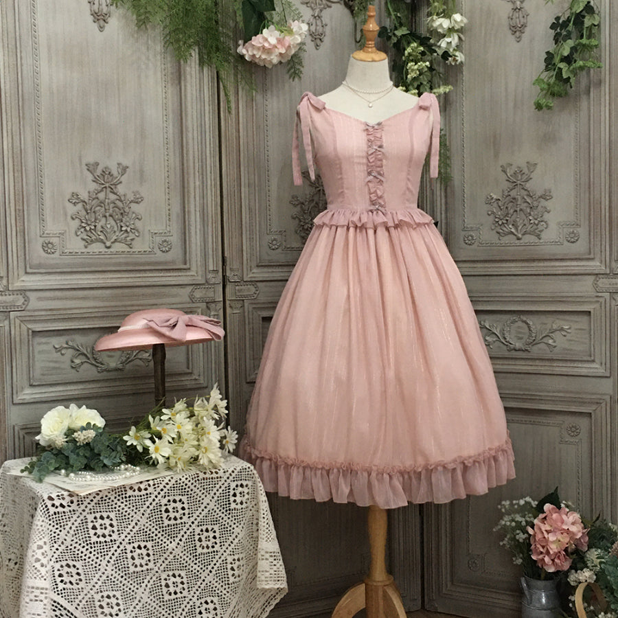 Vintage and Elegant French Chiffon Lolita Jumper Skirt