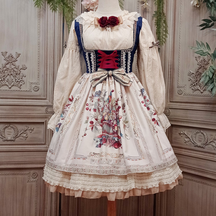 Bavaria Style Velvet Slim Lolita Short Jumper Skirt