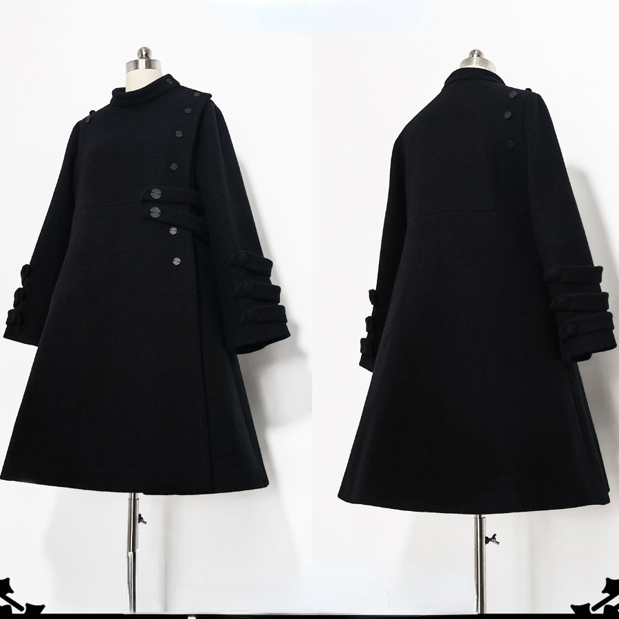 Winter Mid-length Slim Woolen Coat