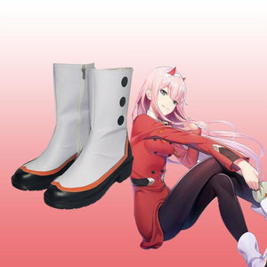 cosfun Darling in the franxx Zero Two Cosplay Boots / Shoes Medium Top