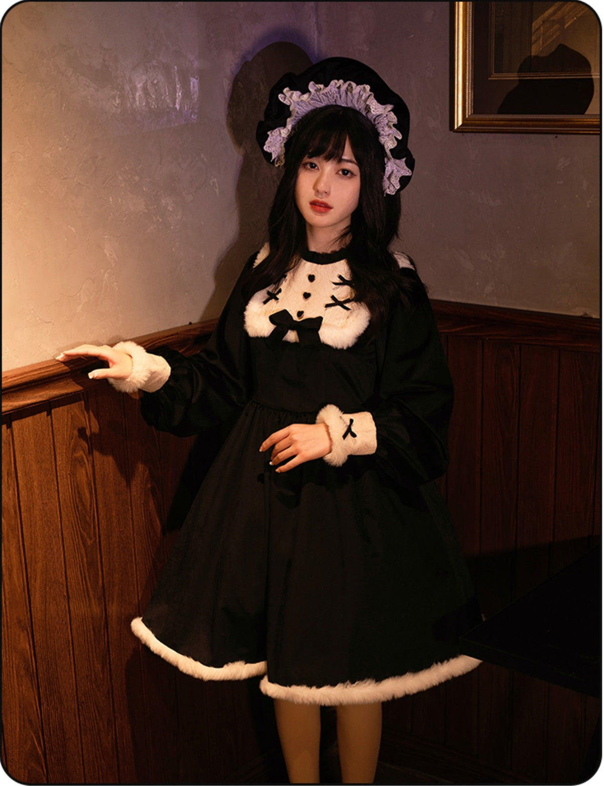 Winter Jacquard Elegant Feel Warm Lolita Dress