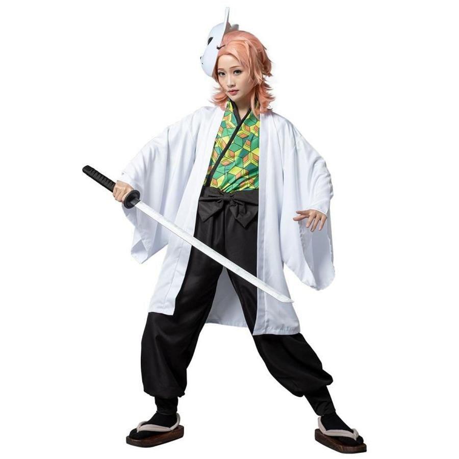 Demon Slayer: Kimetsu No Yaiba Sabito And Makomo Cosplay Costume Mp005379 Xs / Us Warehouse (Us