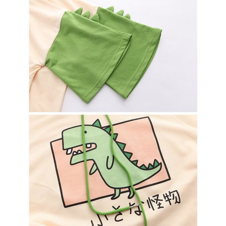 Dinosaur Cartoon Japanese Hooded T-Shirt J10023 T-Shirt