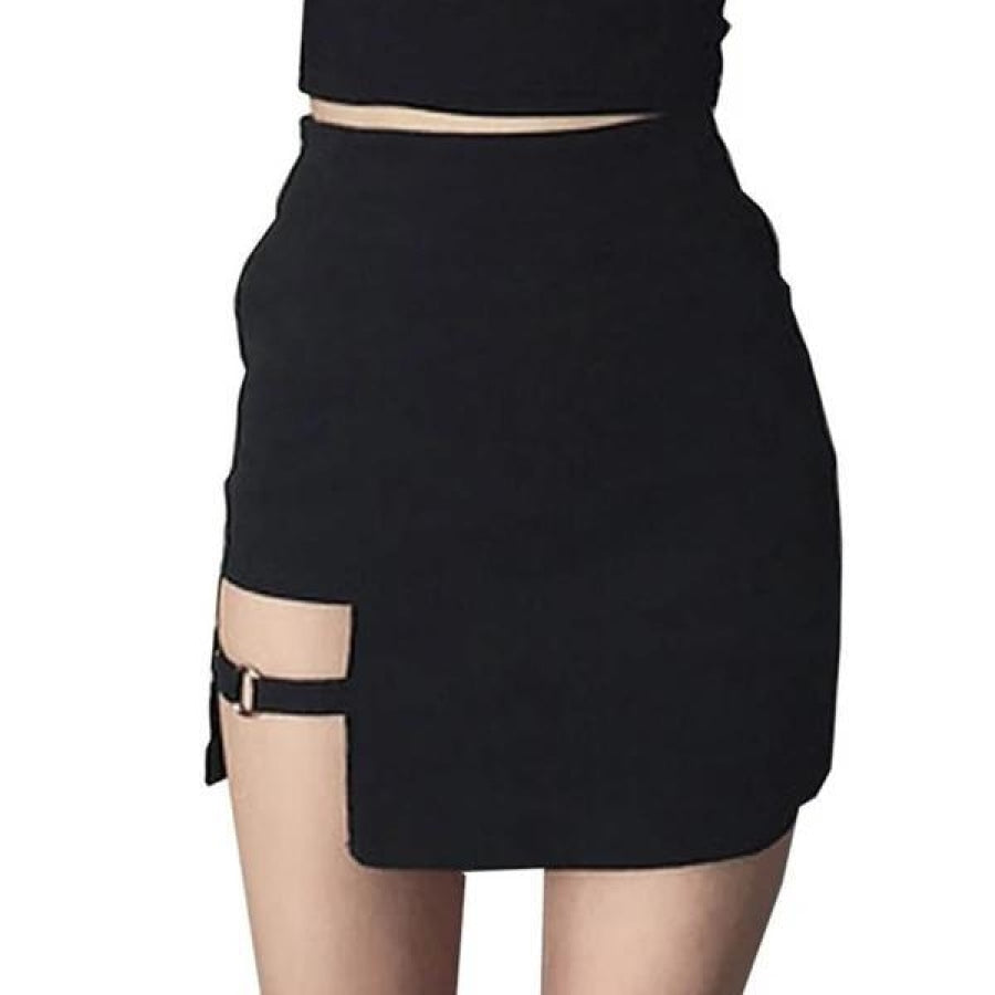 Dominate Asymmetric Goth Skirt J20042 S / Black Skirt