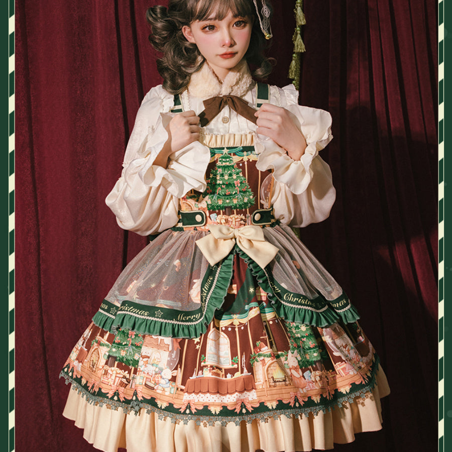 Christmas Vintage Daily Sweet Lolita Jumper Skirt