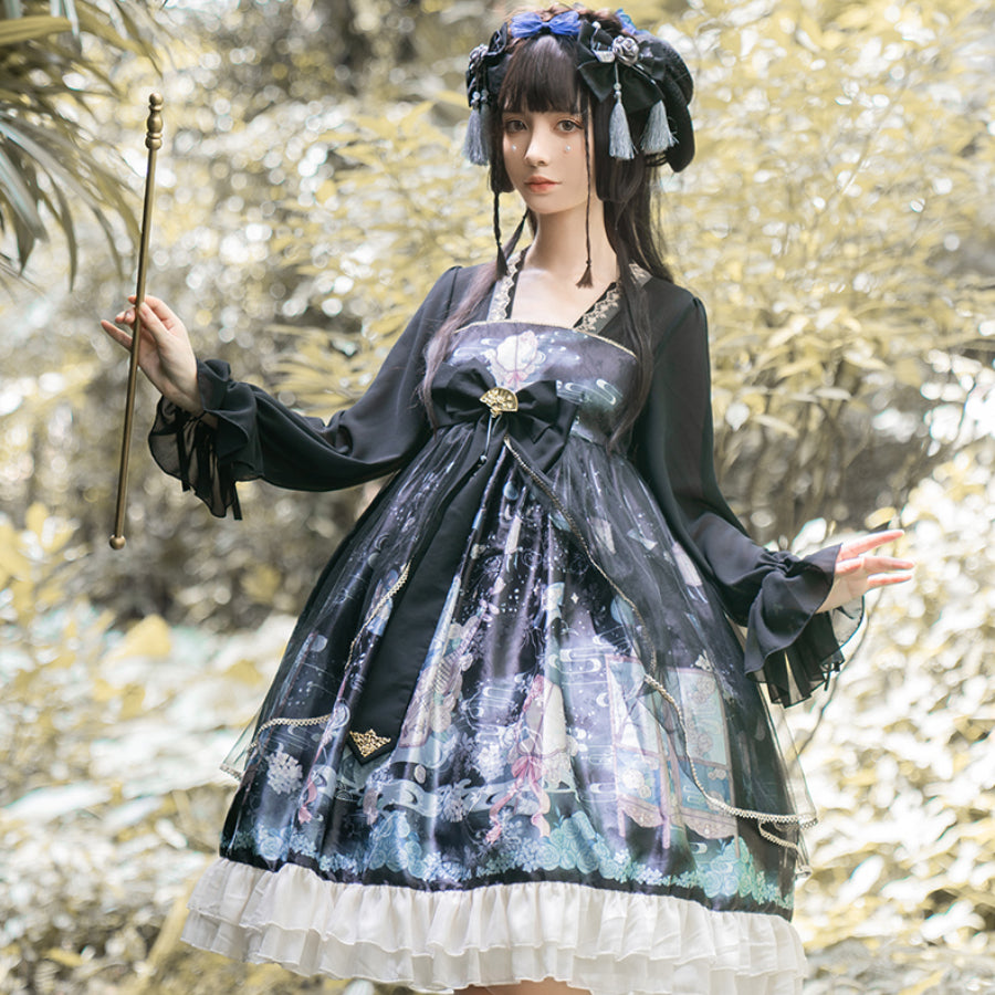 Chinese Style New Year Lolita Long Sleeve Dress