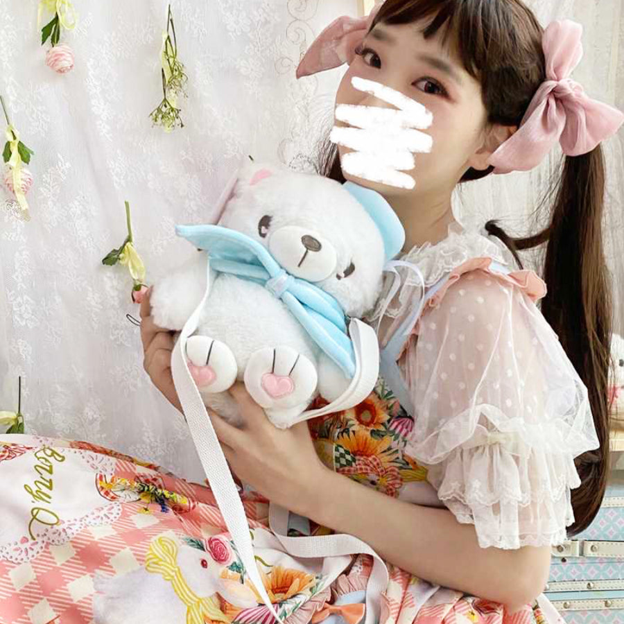 Original Sweet and Lovely Lolita Crossbody Bear Bag - cosfun