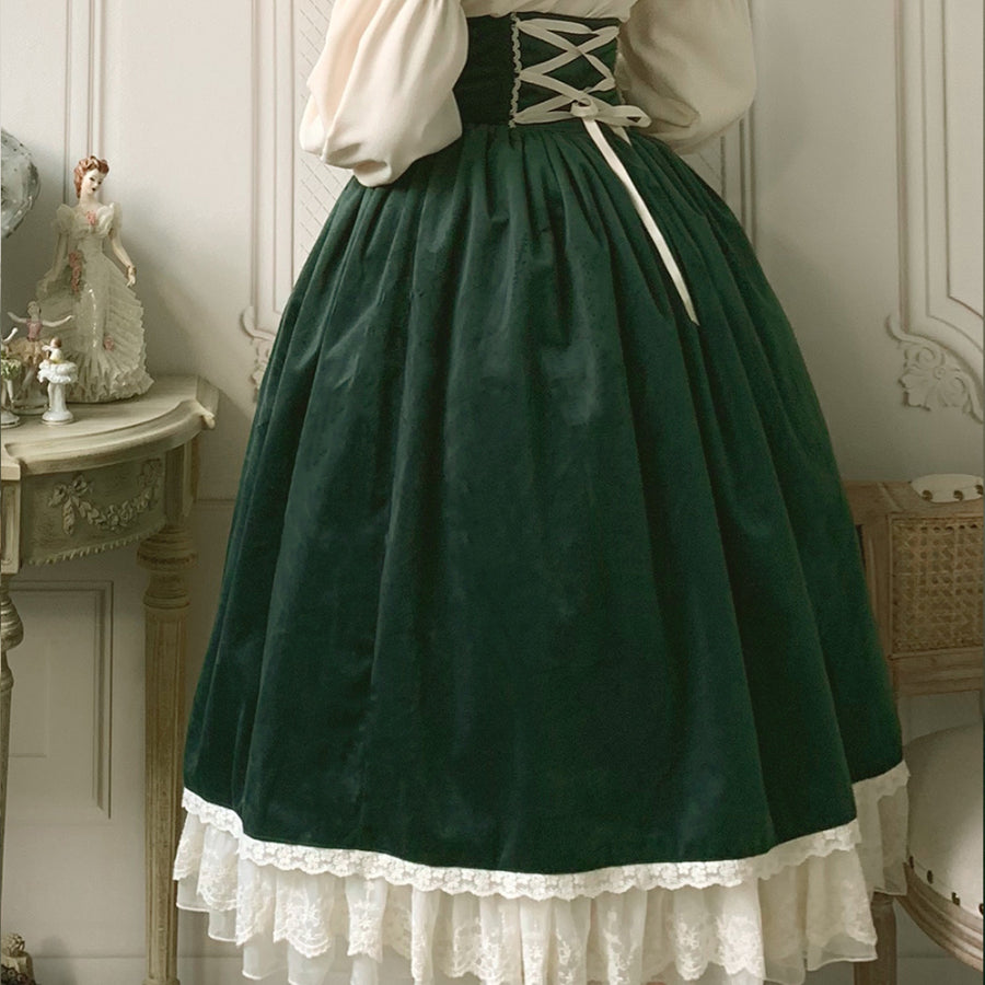 Autumn Winter Elegant Lolita High Waist Skirt