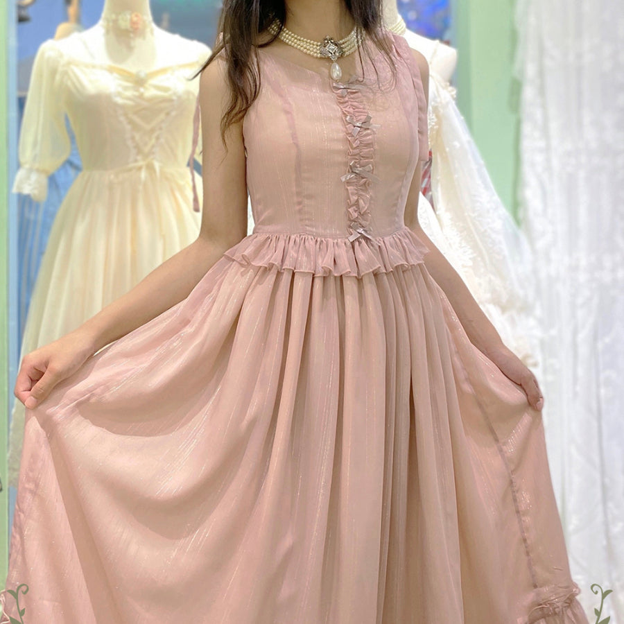 Vintage and Elegant French Chiffon Lolita Jumper Skirt