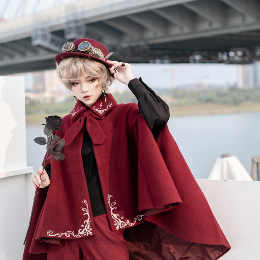 PRE-SALE Medieval Retro Little Prince Embroidered Woolen Lolita Cloak