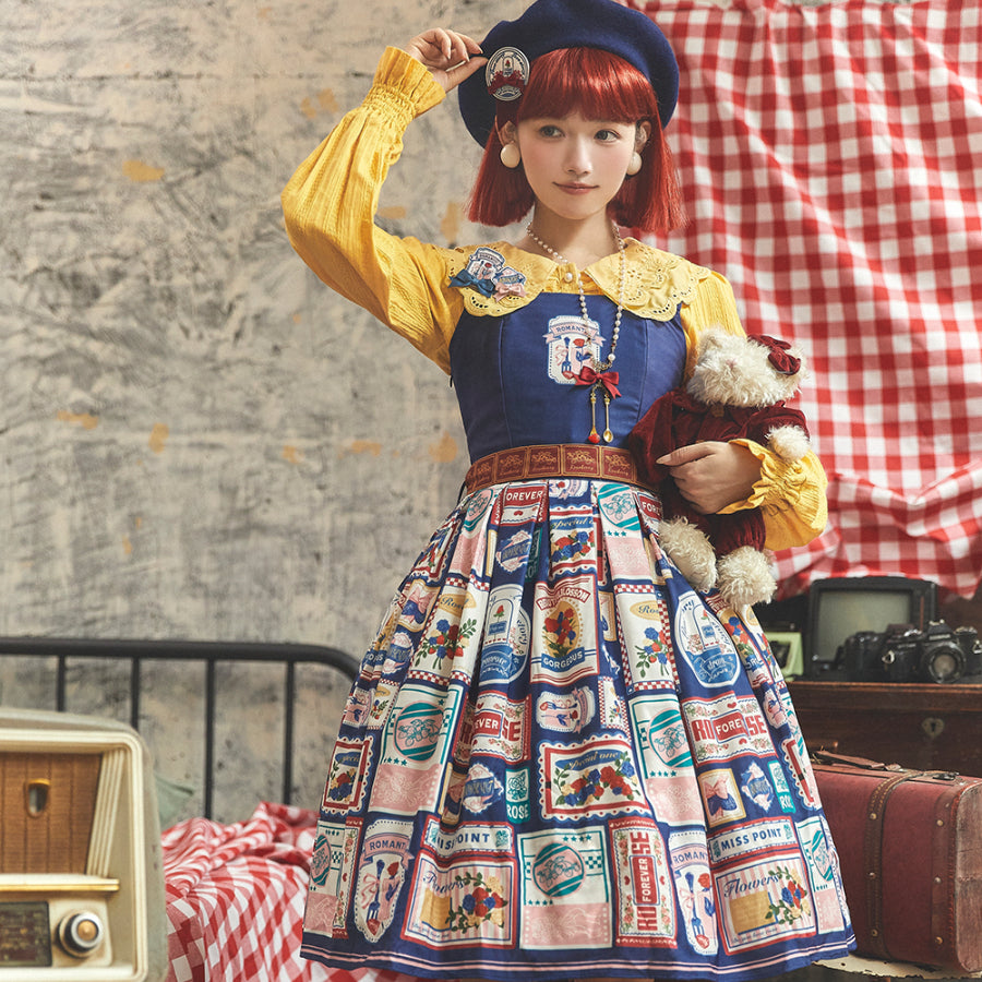 American Style Vintage Daily Lolita Jumper Skirt