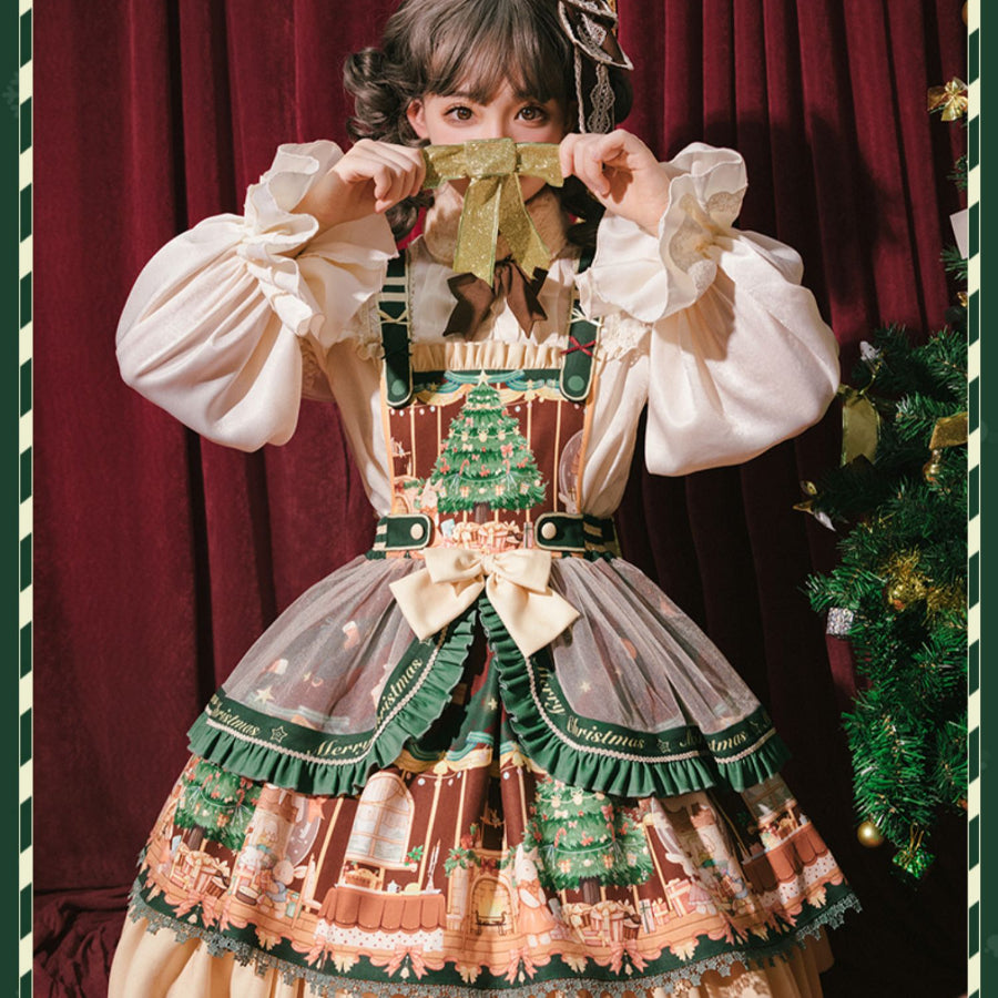 Christmas Vintage Daily Sweet Lolita Jumper Skirt