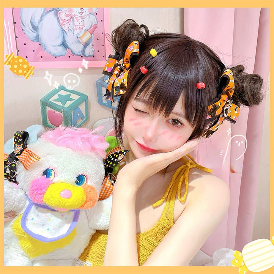 Halloween Lolita Sweet Candy Bowknot Hairpin