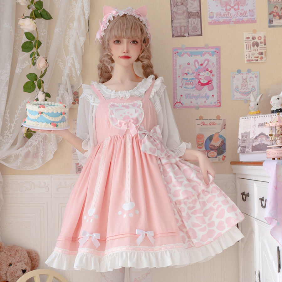 Daily Lovely Cat Paw Lolita Jumper Skirt