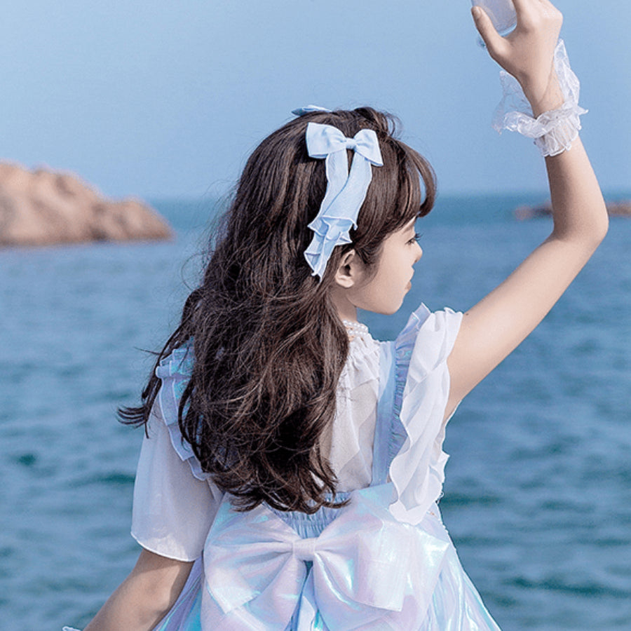 Off Shoulder Chiffon Lolita Flying Sleeve Shirt