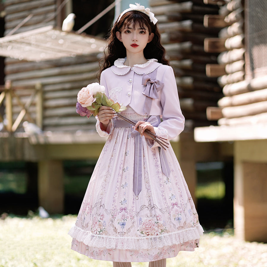 Daily Elegant Lolita A Line Jumper Skirt Sets