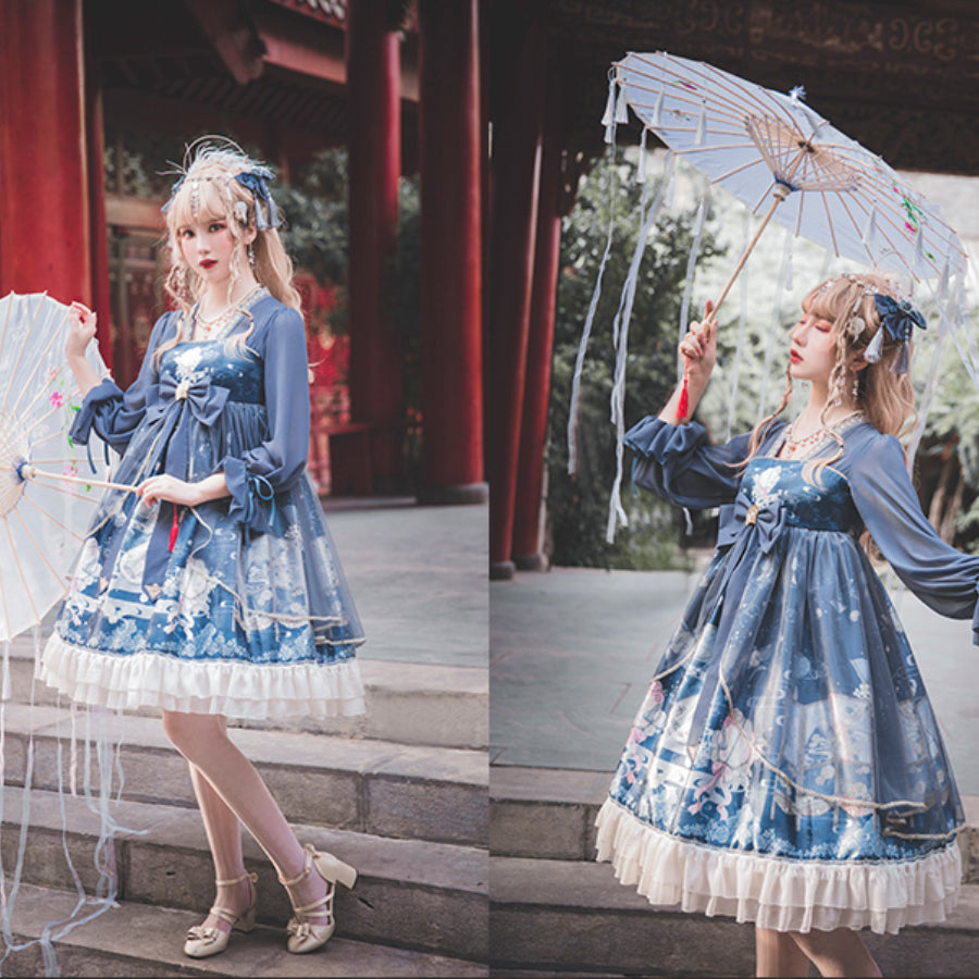 Chinese Style New Year Lolita Long Sleeve Dress