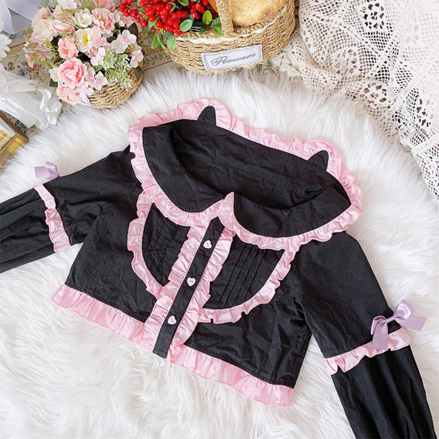 Sweet High Waist Lolita Jumper Skirt Sets