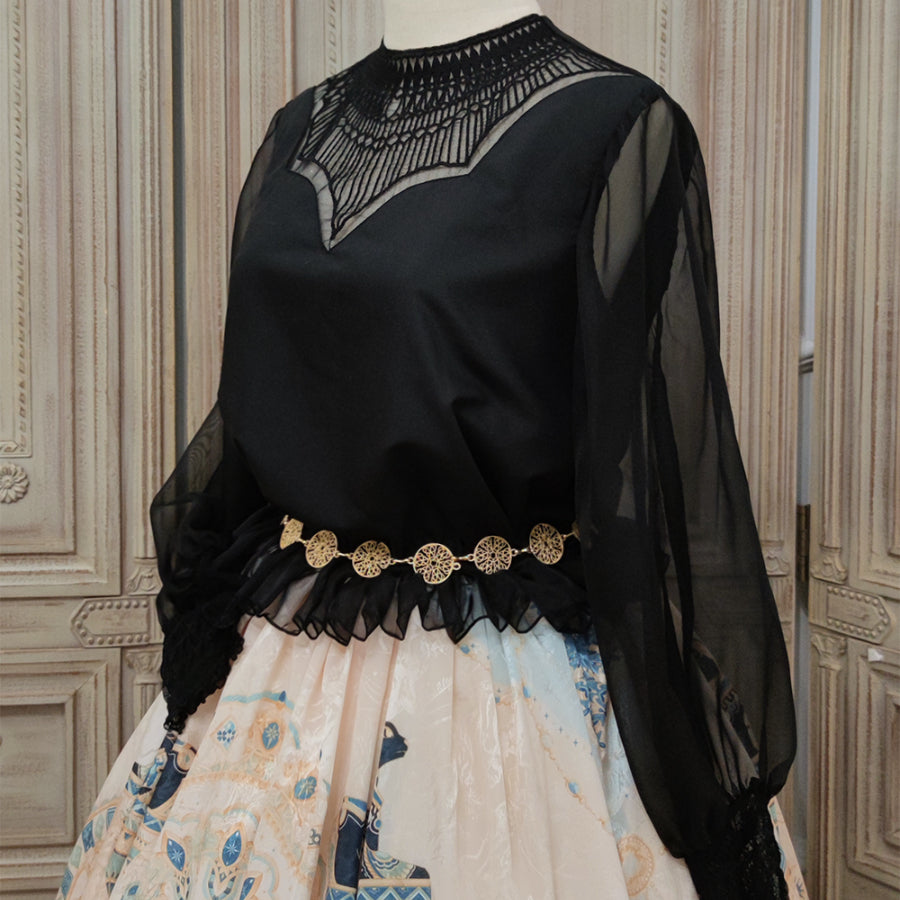 Egypt Style Embroidered Lolita Long Sleeve Shirt