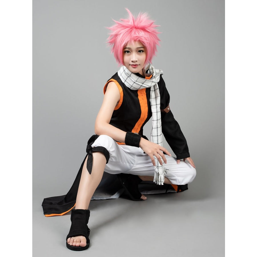 Fairy Tail Natsu Dragneel Cosplay Costume Black Suit 1nd