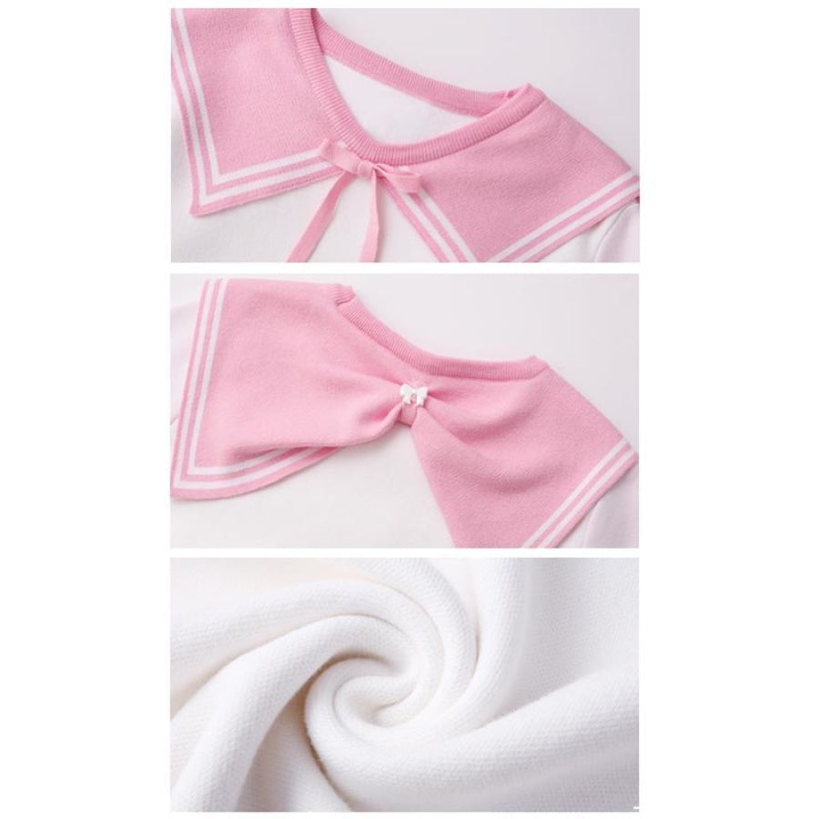 Fashion Sweet Bow Sailor Idea Tie Knitted Sweater Mp006032 Sweatshirt