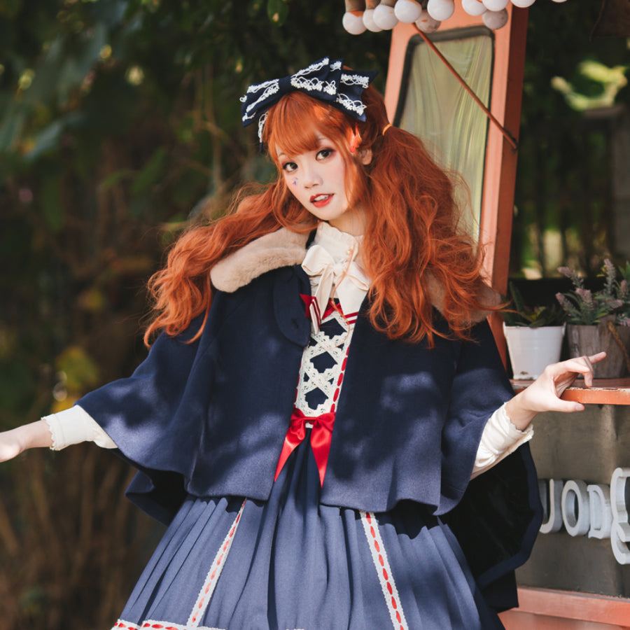 Autumn Winter Woolen Thicken Lolita Cape