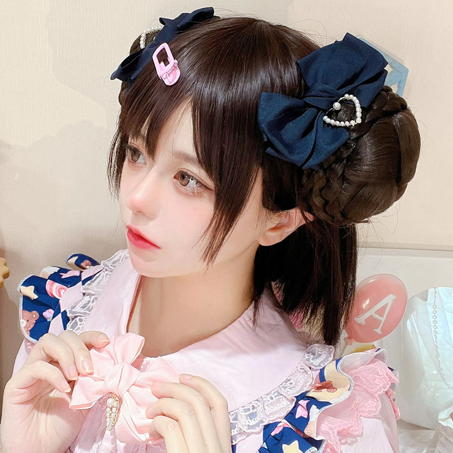 Lovely Lolita Sweet Heart Bowknot Hairpin