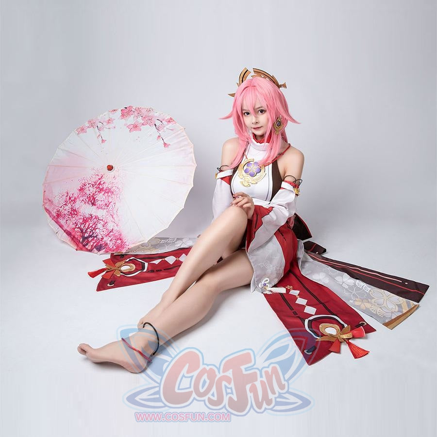 cosfun Genshin Impact Yae Miko Cosplay Costume