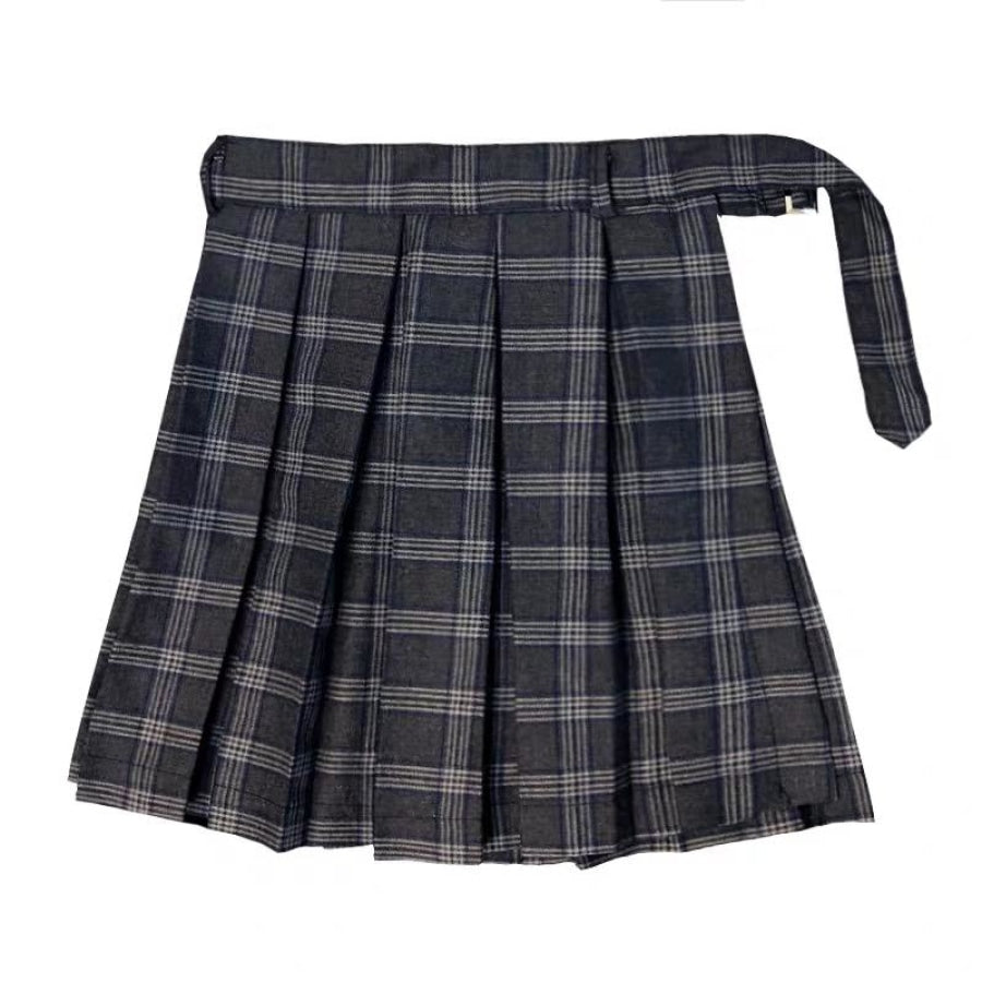 Gothic Irregular High Waist Plaid Skirt Mp006149 Dress