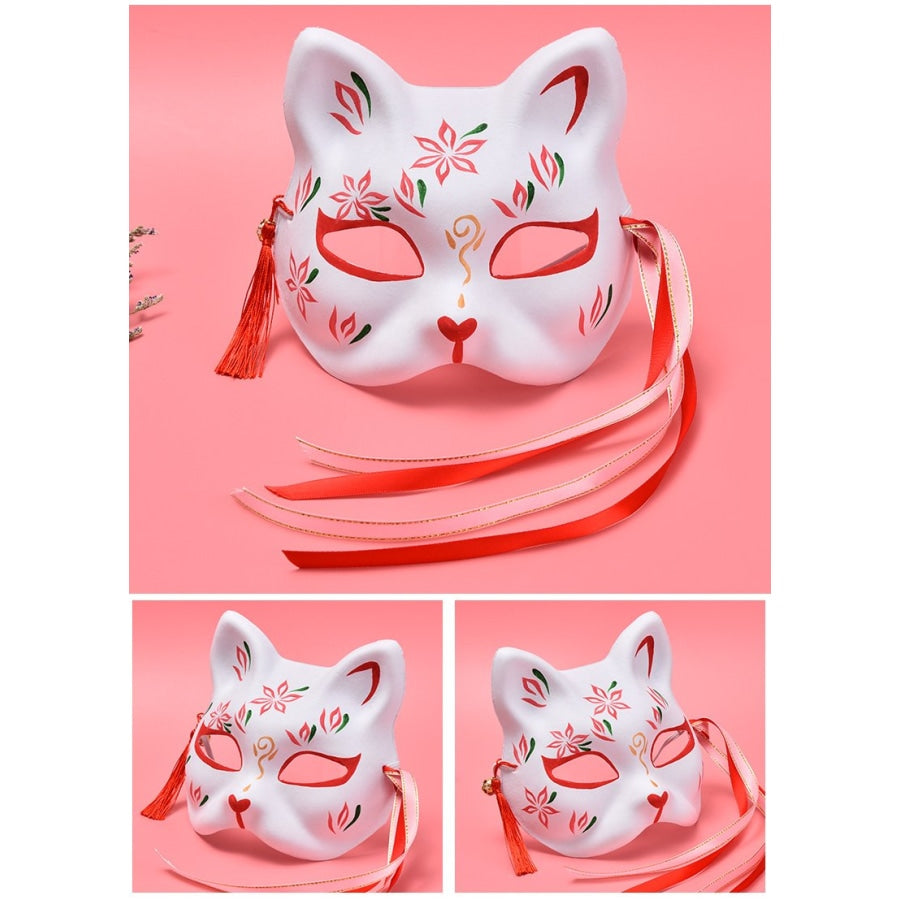 Japanese Fox Hand-painted Cosplay Mask - Kuru Store
