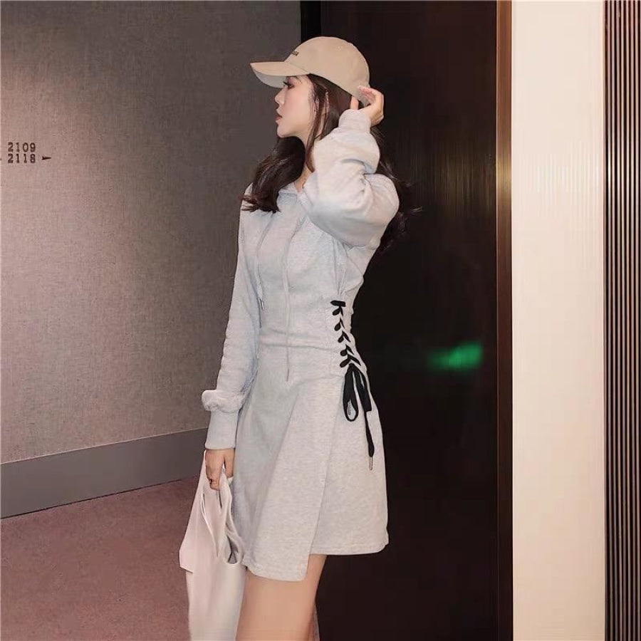 High Waist Chic Hoodie Dress J20066 Dress