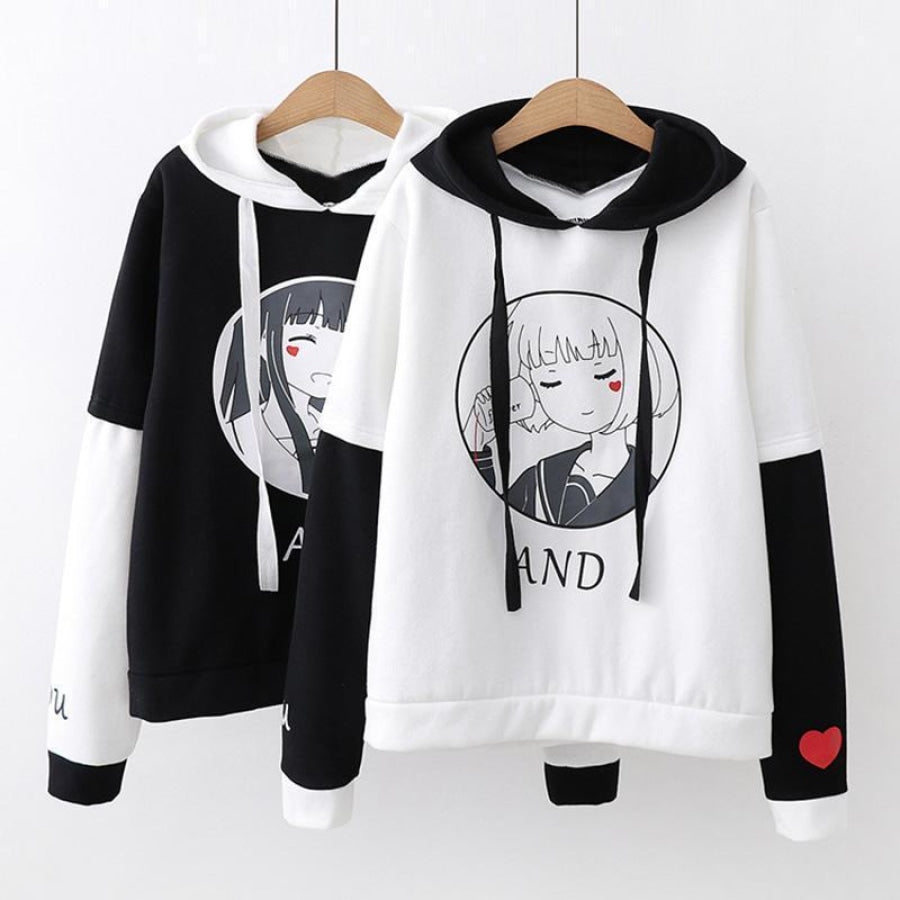 Japanese Cartoon Girl Love Heart Hoodie J20103 Sweatshirt