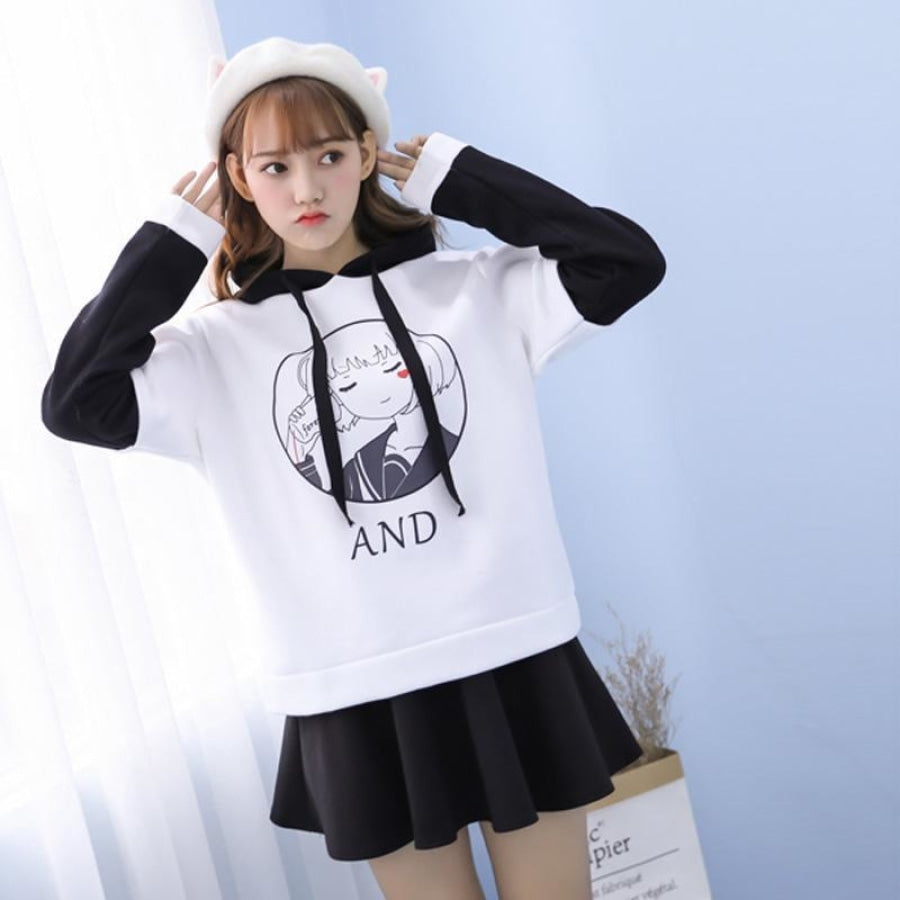 Japanese Cartoon Girl Love Heart Hoodie J20103 Sweatshirt